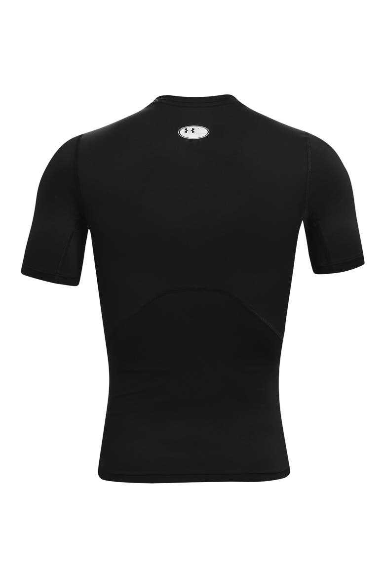HeatGear® Armour Compression Performance T-Shirt, Alternate, color, BLACK