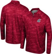 COLOSSEUM Men's Colosseum Crimson Washington State Cougars Carson Raglan Quarter-Zip Jacket