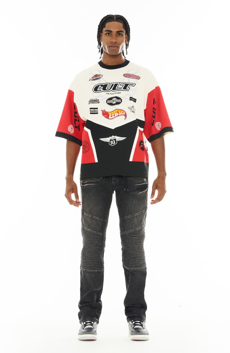 Cult of Individuality Race Graphic Oversize T-Shirt, Alternate, color, 