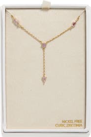 NORDSTROM RACK Cubic Zirconia Station Y-Necklace