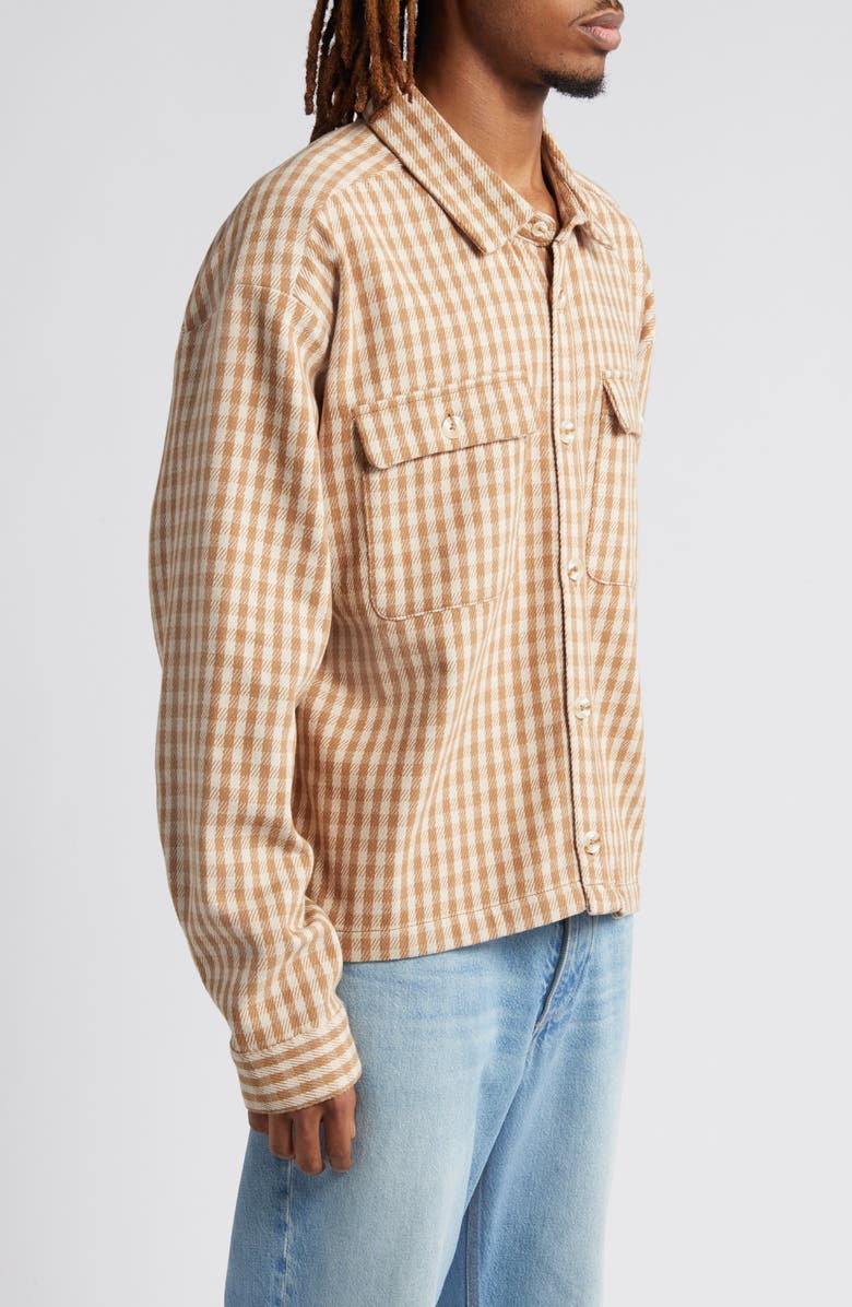 Elwood Oversize Crop Cotton Button-Up Shirt, Alternate, color, 