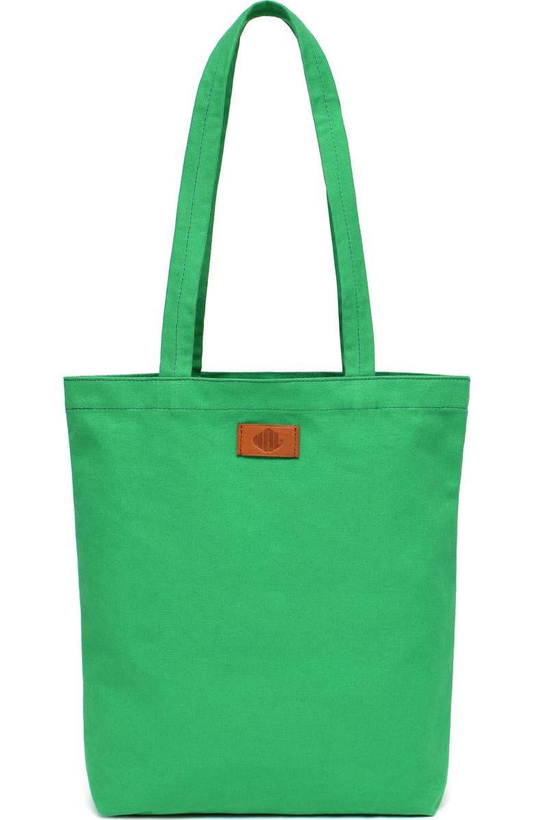 New Amsterdam Leatherworks Eden Cotton Canvas Tote, Main, color, Kelly