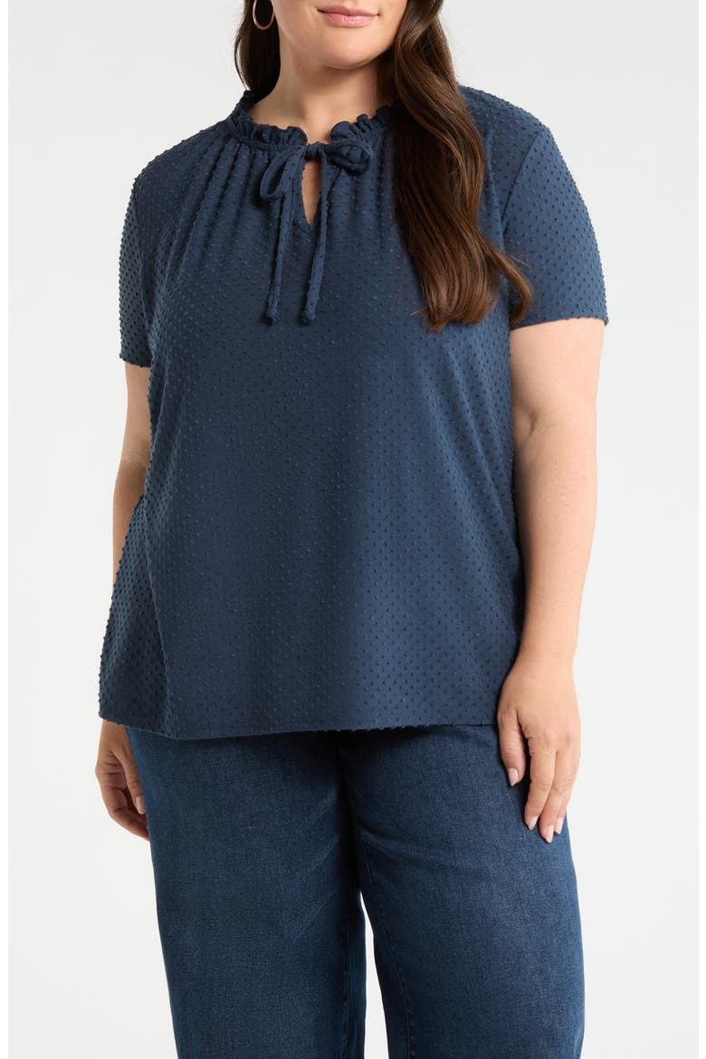 Swiss Dot Top, Main, color, NAVY