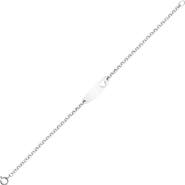 Mignonette Cutout Identity Tag Sterling Silver Bracelet