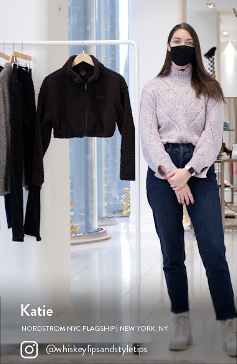 Teddy High Pile Fleece Crop Zip Jacket, sales video thumbnail