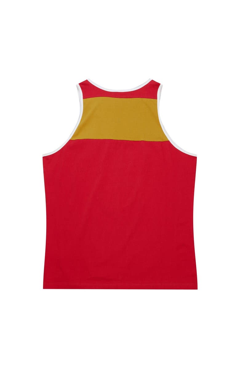 Mitchell & Ness Men's Mitchell & Ness Scarlet/Gold San Francisco 49ers  Heritage Colorblock Tank Top, Alternate, color, Scarlet