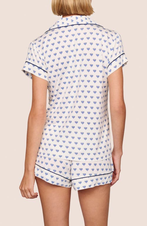 Eberjey Gisele Printed Short Pajamas In White