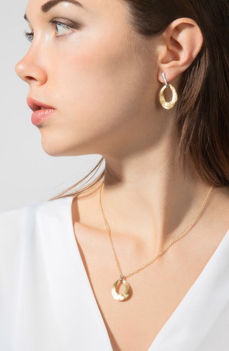 Marco Bicego Lucia 18K Yellow Gold & Diamond Loop Pendant Necklace, Alternate, color, 