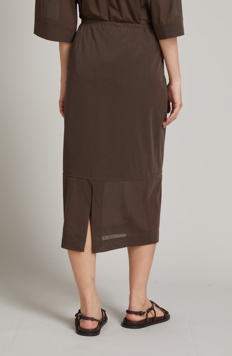 MM by Max Mara Terzo Jersey Midi Skirt, Alternate, color, Dark Brown