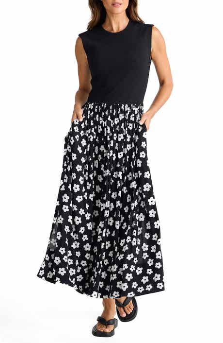 Brave+True Daphne Mixed Media Midi Dress