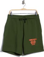 Billionaire Boys Club Satellite Logo Detail Cotton Fleece Drawstring Shorts