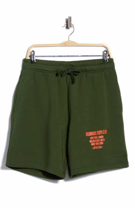 Satellite Logo Detail Cotton Fleece Drawstring Shorts