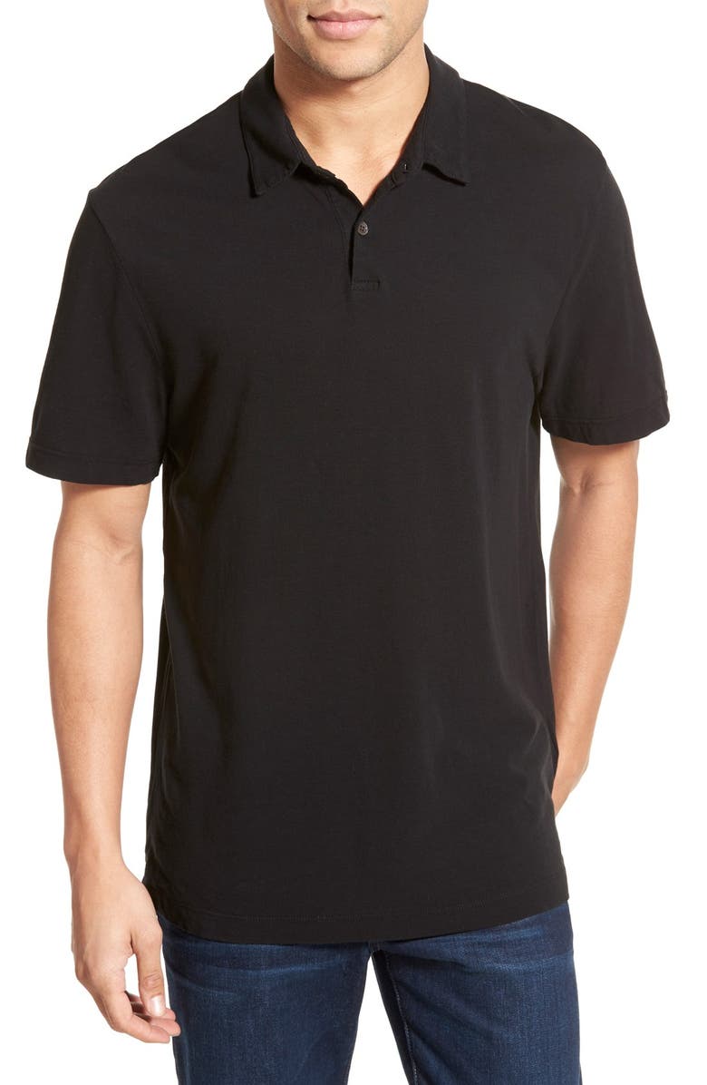 James Perse Trim Fit Piqué Polo, Main, color, 