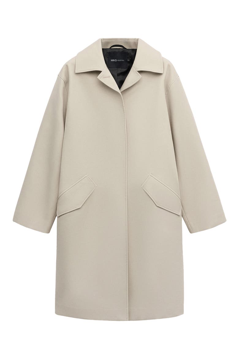 Cotton Twill Trench Coat, Main, color, LIGHT/ PASTEL GREY