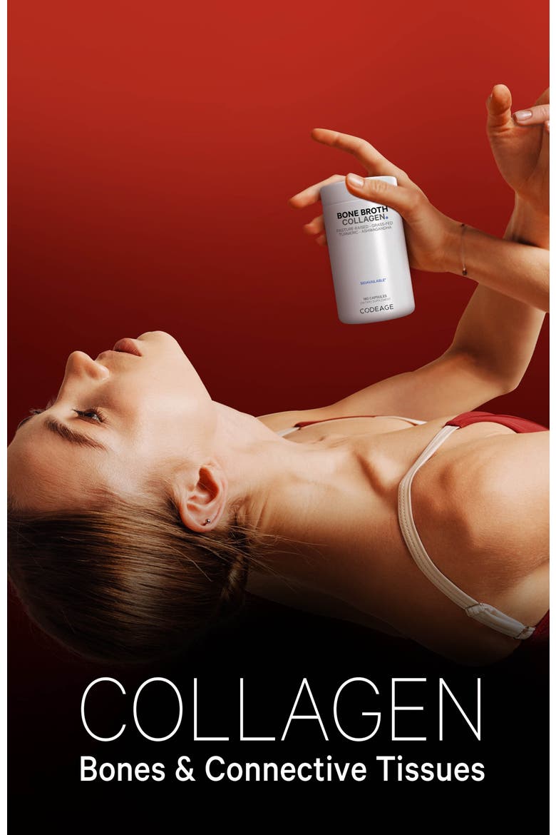 Bone Broth Collagen Peptides Supplement, Alternate, color, White