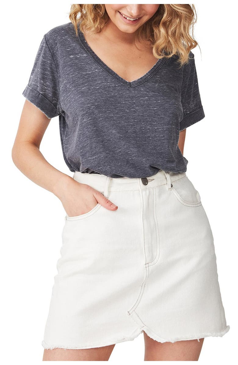Cotton On Karly Short Sleeve V-Neck Top, Main, color,