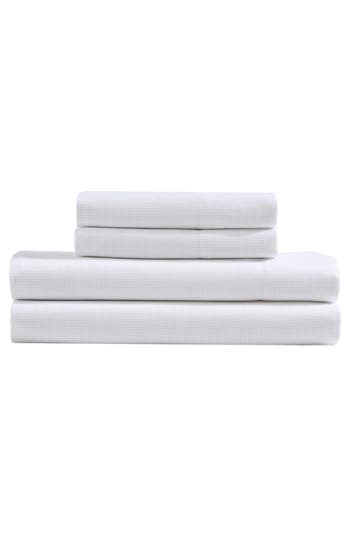 Calvin Klein Microdot Grid 300 Thread Count Cotton Sateen Sheet Set