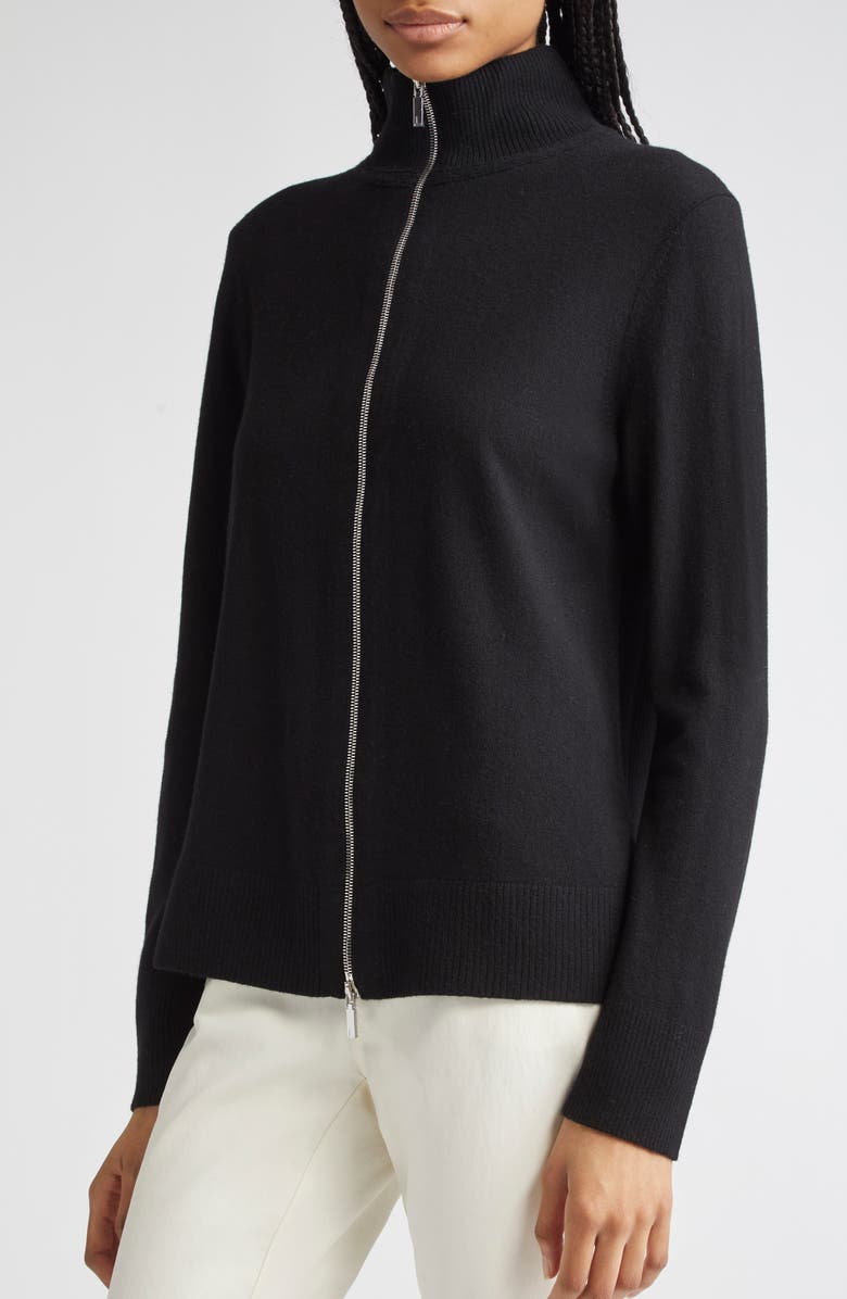 Lafayette 148 New York Stand Collar Zip Front Cardigan, Alternate, color,