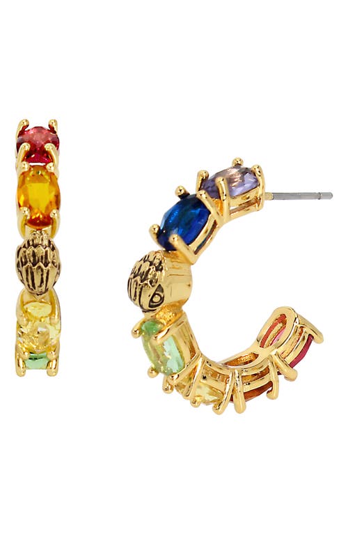 KURT GEIGER KURT GEIGER LONDON EAGLE HEAD STATION CRYSTAL HUGGIE HOOP EARRINGS