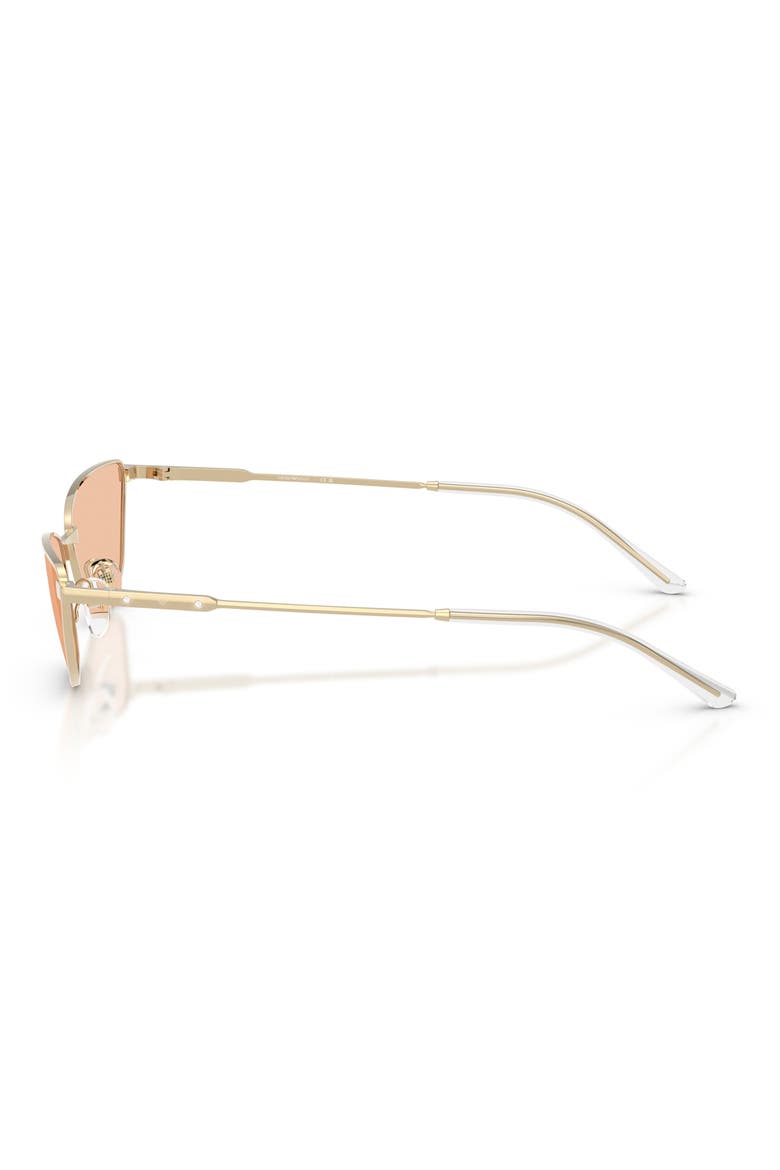 55mm Cat Eye Sunglasses, Alternate, color, SHINY PALE GOLD / BROWN