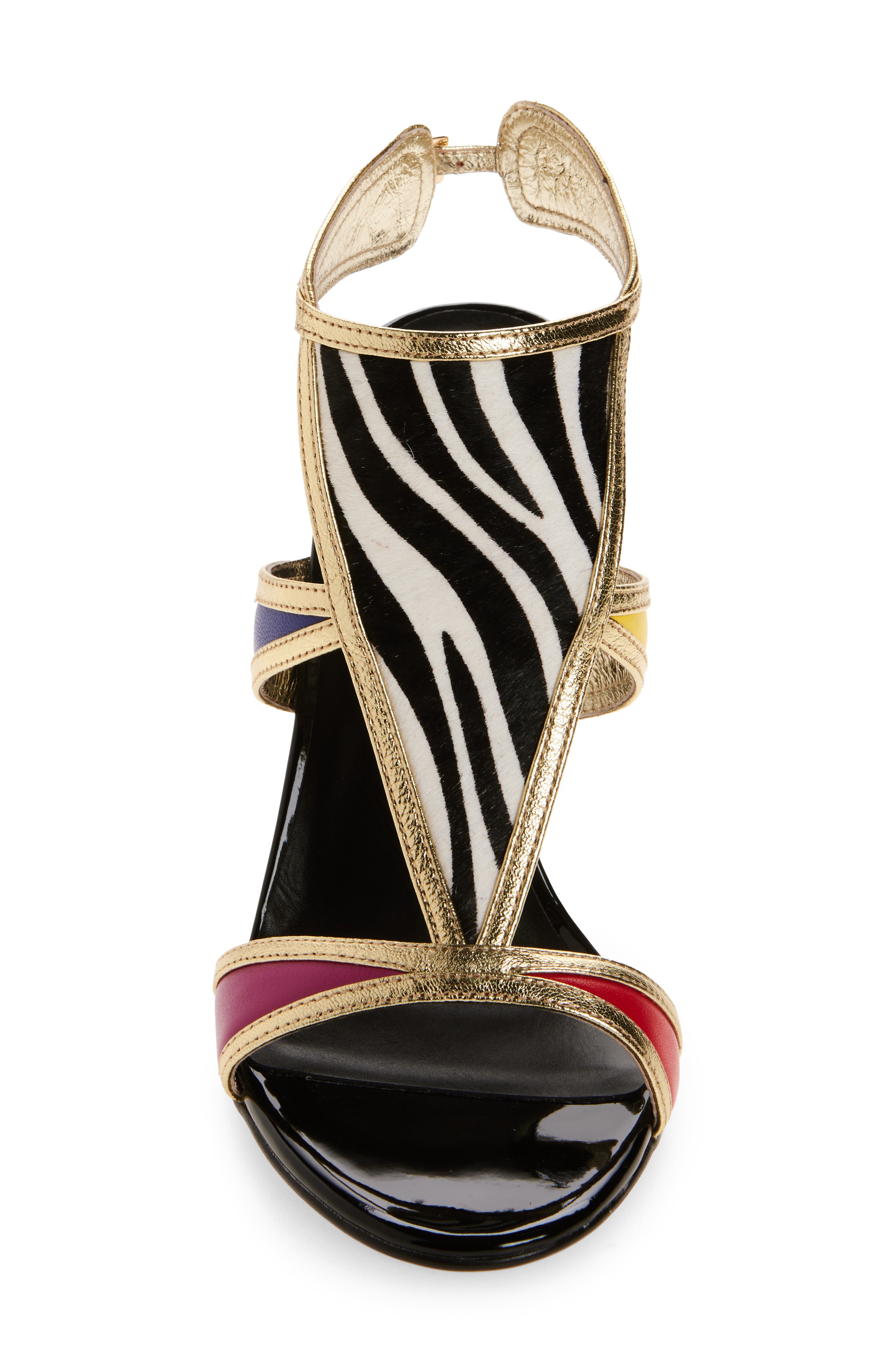 Kaleido Ankle Strap Sandal, Alternate, color, GOLD ZEBRA MULTI