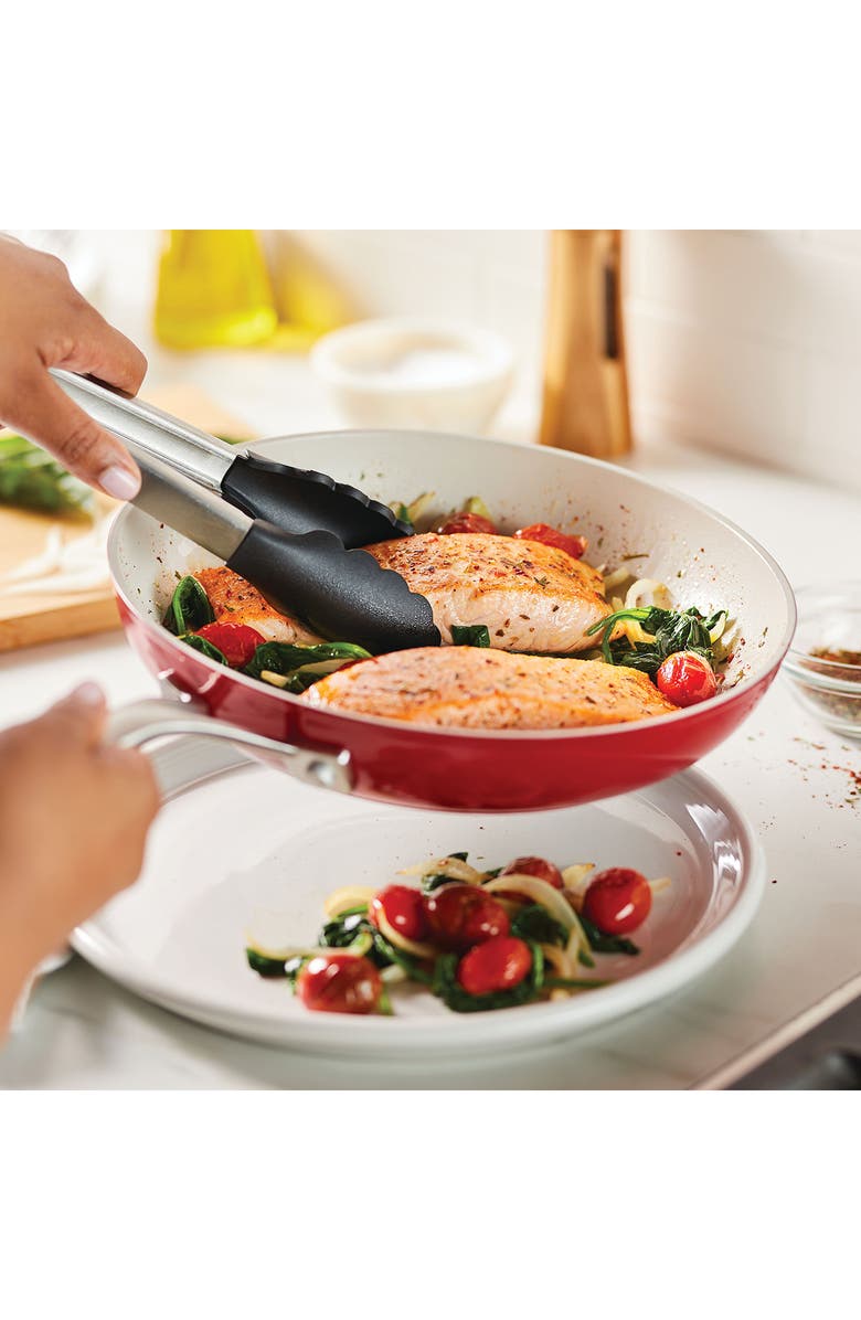 KITCHENAID 10-Inch Hard Anodized Ceramic Nonstick Fry Pan, Alternate, color, Red