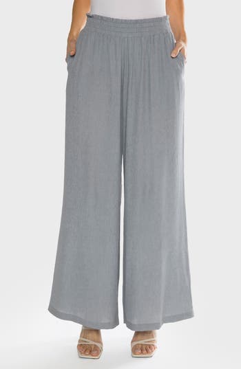 Matty M . Cannon Wide Leg Pants In Gray