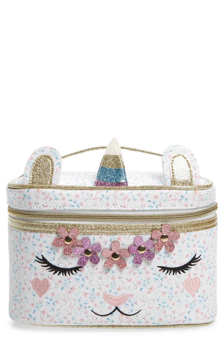 Under One Sky Ingrid Bunnicorn Train Case, Main, color,