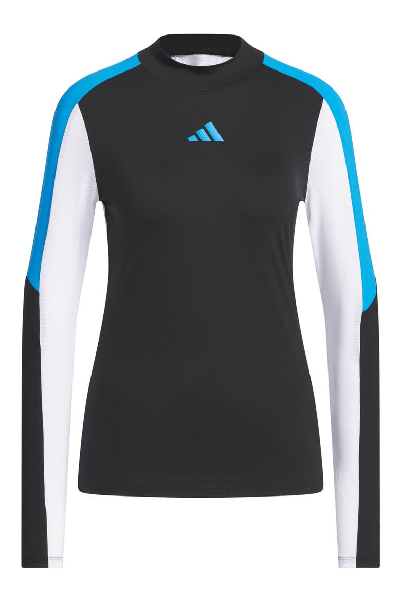 Beyond the Course Colorblock Long Sleeve Top, Alternate, color, BLACK/ WHITE/ LUCID RAY BLUE