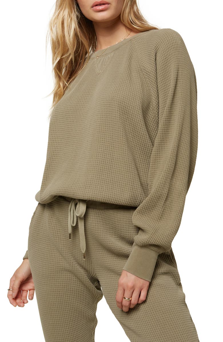 O'Neill Amadorah Waffle Knit Pullover, Main, color,