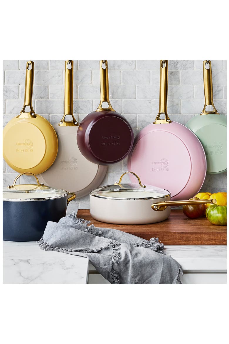 Reserve Set of 2 Ceramic Nonstick Frying Pans, Alternate, color, TAUPE