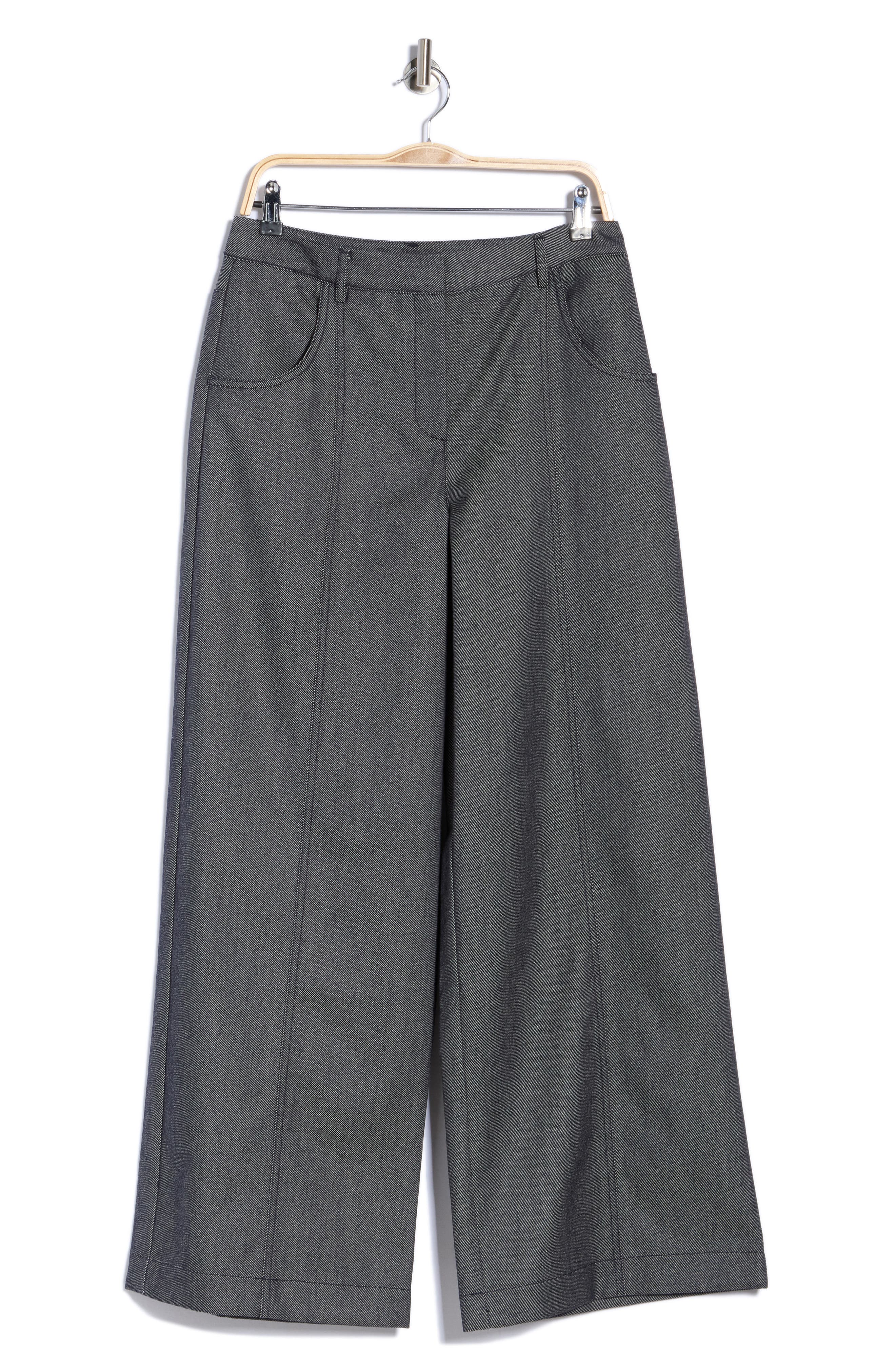 Delaney Wool & Cotton Wide Leg Pants