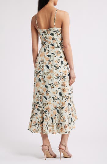 Patch Floral Sleeveless Crochet Dress