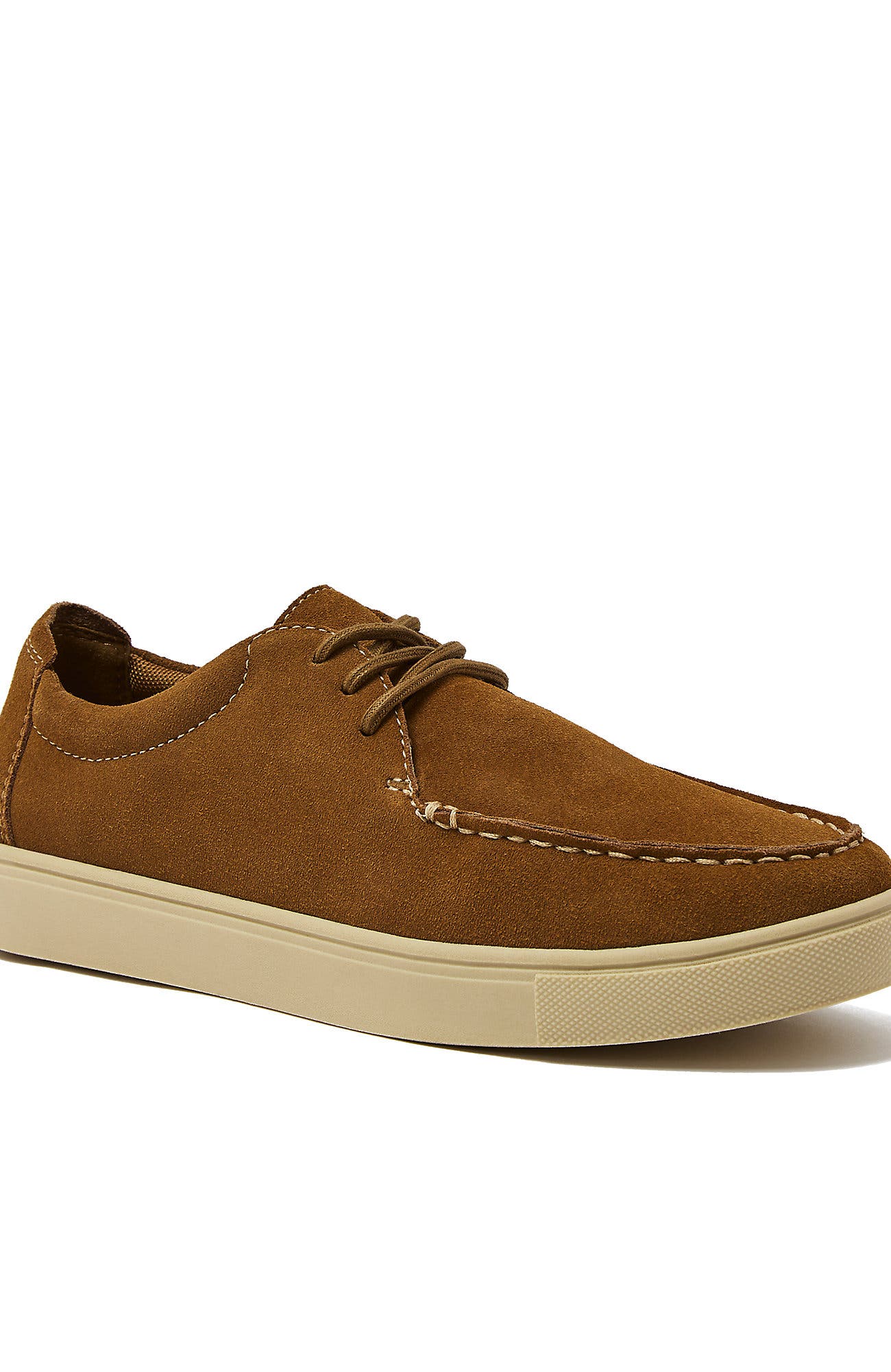 Lands' End Moc Toe Suede Lace Up Sneakers, Main, color, 