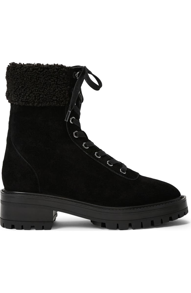 PAIGE Briar Faux Shearling Bootie, Alternate, color, Black