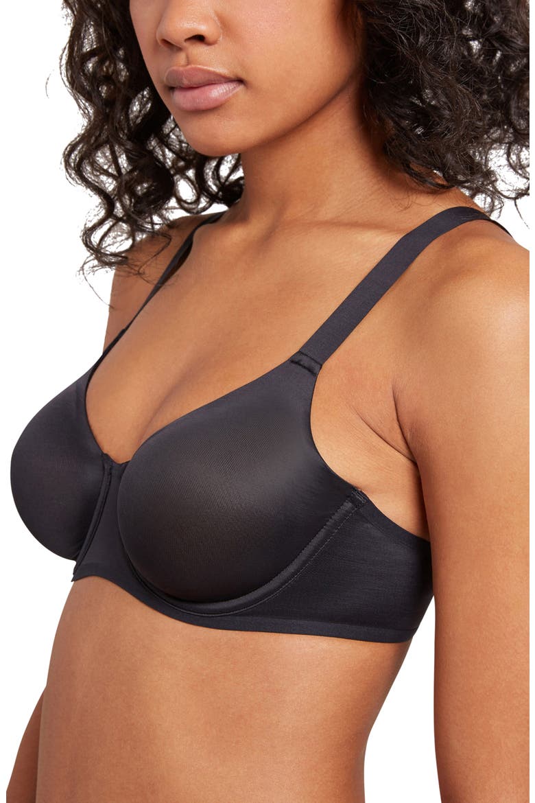 Sheer Touch Underwire T-Shirt Bra, Alternate, color, BLACK