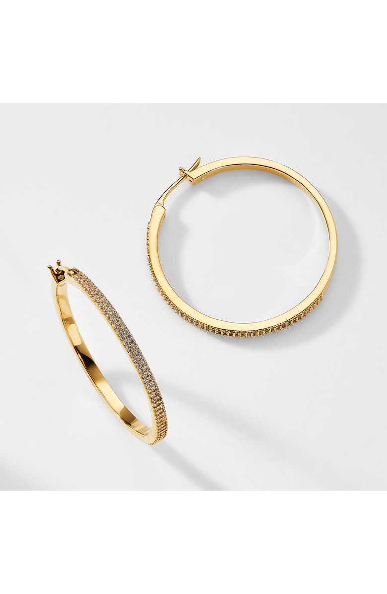 Nadri Geo Pavé Hoop Earrings, Alternate, color, 