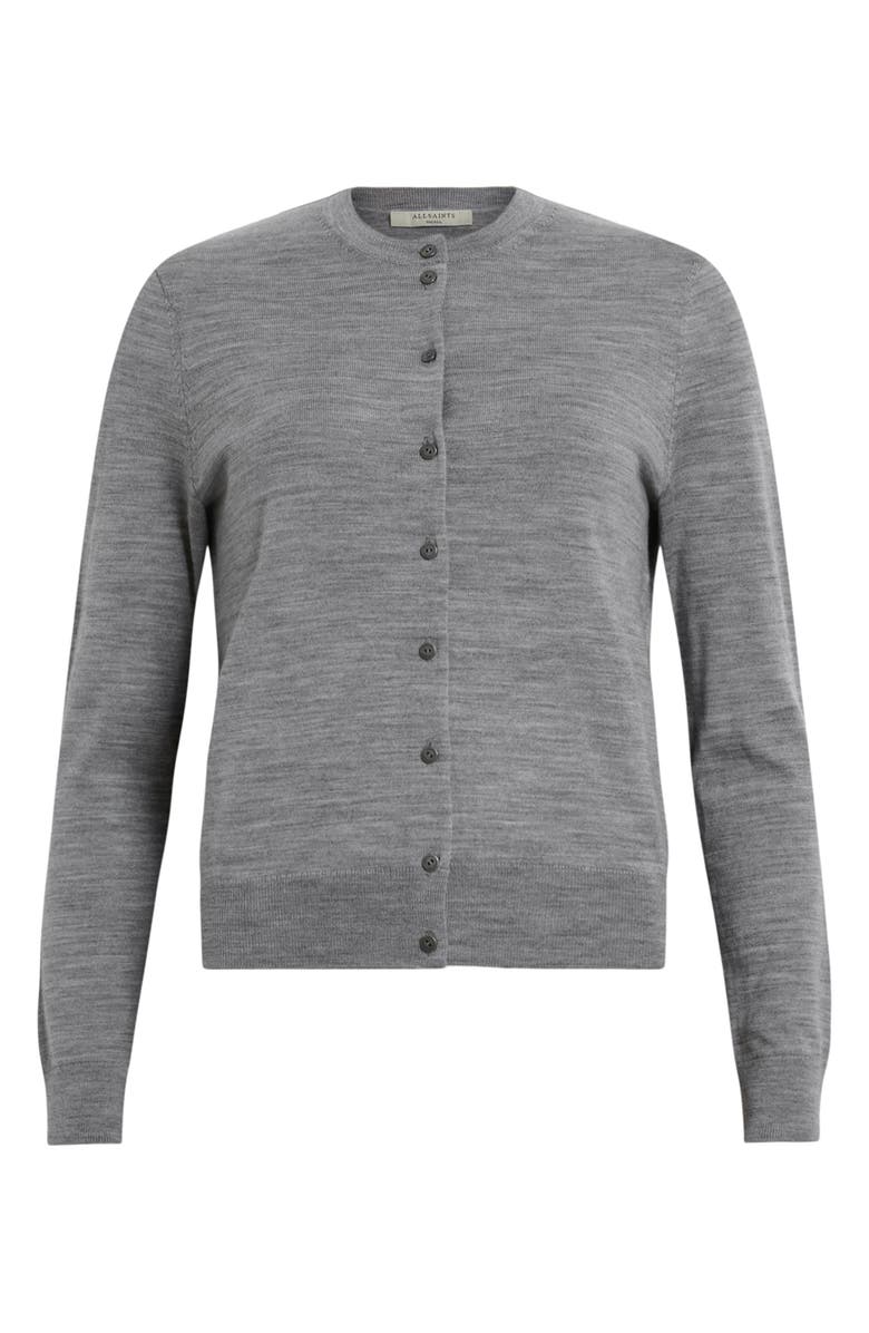 AllSaints Anouk Wool Cardigan, Alternate, color, Pale Grey Marl
