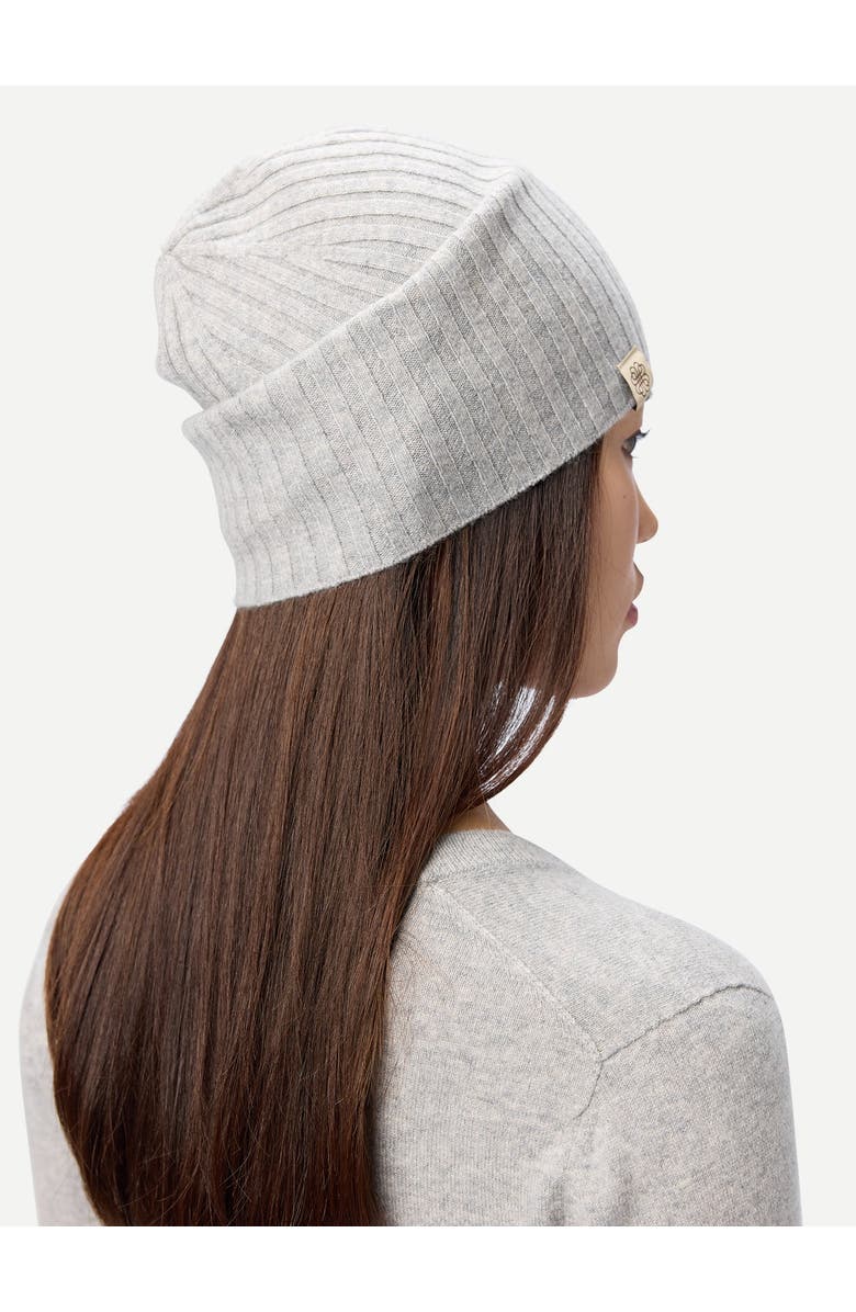 GOBI Mongolian Cashmere Cashmere Rib Knit Hat, Alternate, color, High Rise