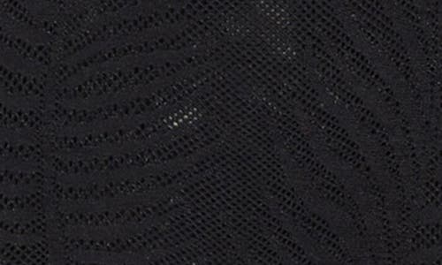 Meundies Allover Lace High Waist Briefs In Black Feather