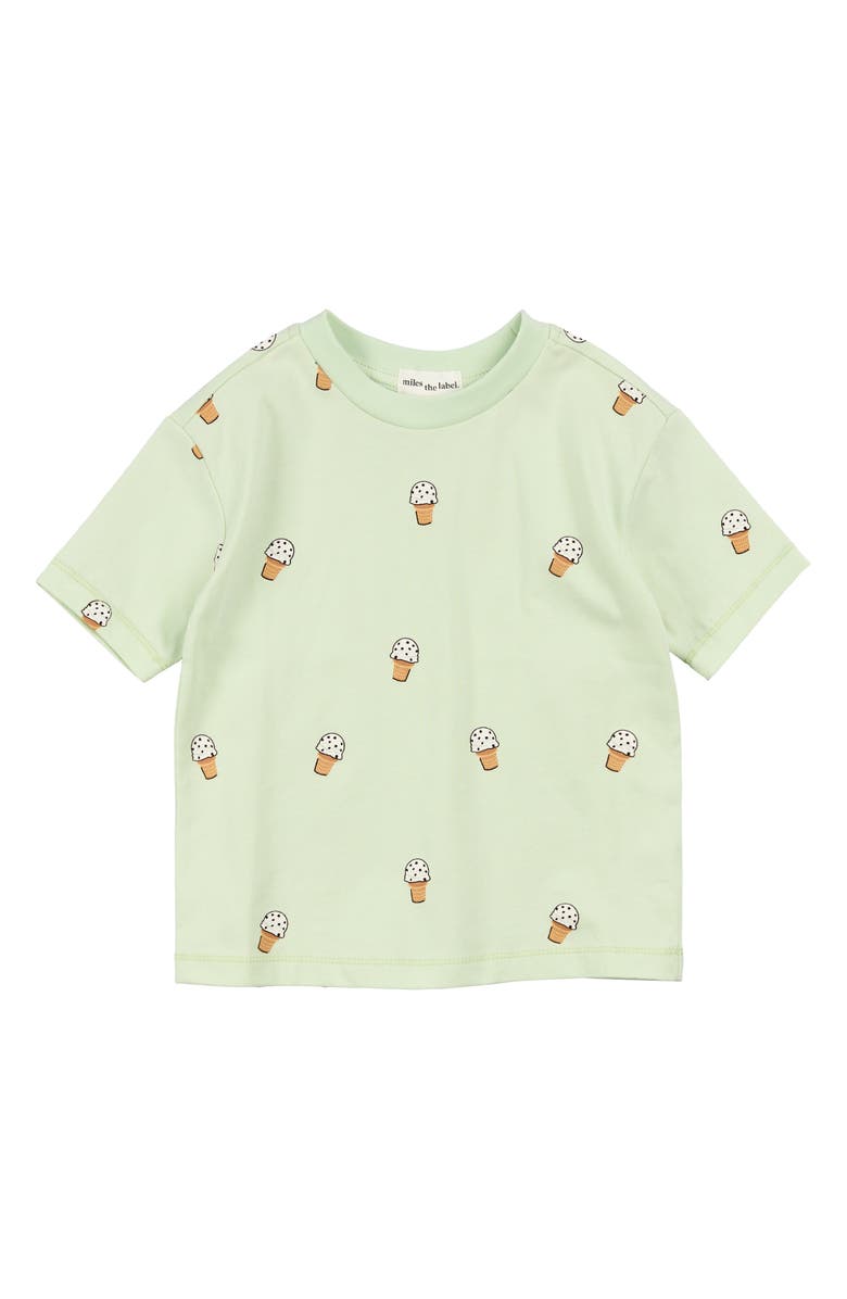 MILES THE LABEL Kids' Ice Cream Cone Organic cotton T-Shirt, Main, color, 