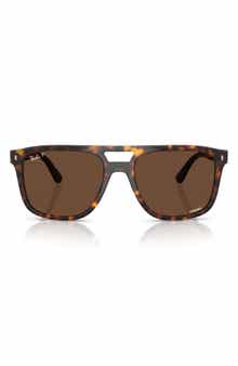 Ray-Ban Chromance 55mm Polarized Square Sunglasses