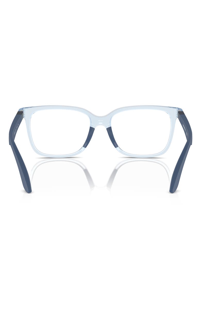 Emporio Armani 49mm Pillow Optical Glasses, Alternate, color, Shiny Azure / Demo Lens