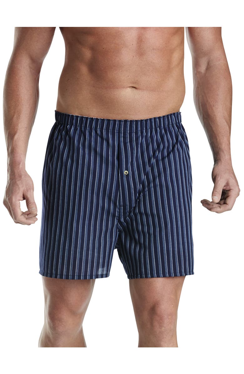 Harbor Bay by DXL 3-pk Woven Boxers, Alternate, color, Blue
