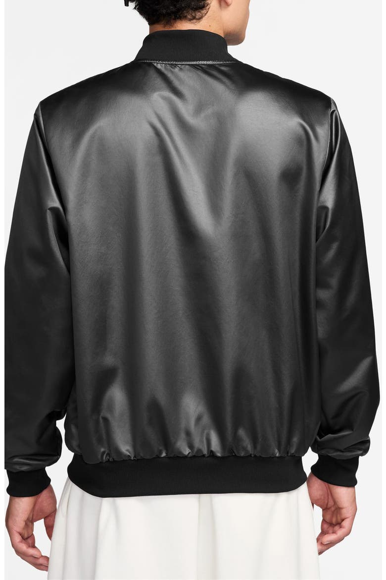 Sportswear Club Water Repellent Varsity Jacket, Alternate, color, BLACK/ ANTHRACITE