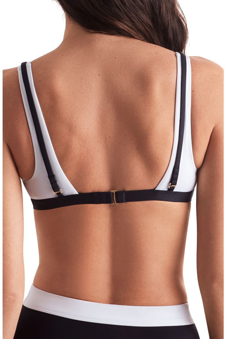 Drift Contrast Swim Top, Alternate, color, BLK/ WHT