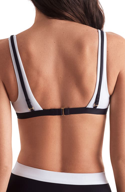 Mimi Flamingo Drift Contrast Swim Top In Multi