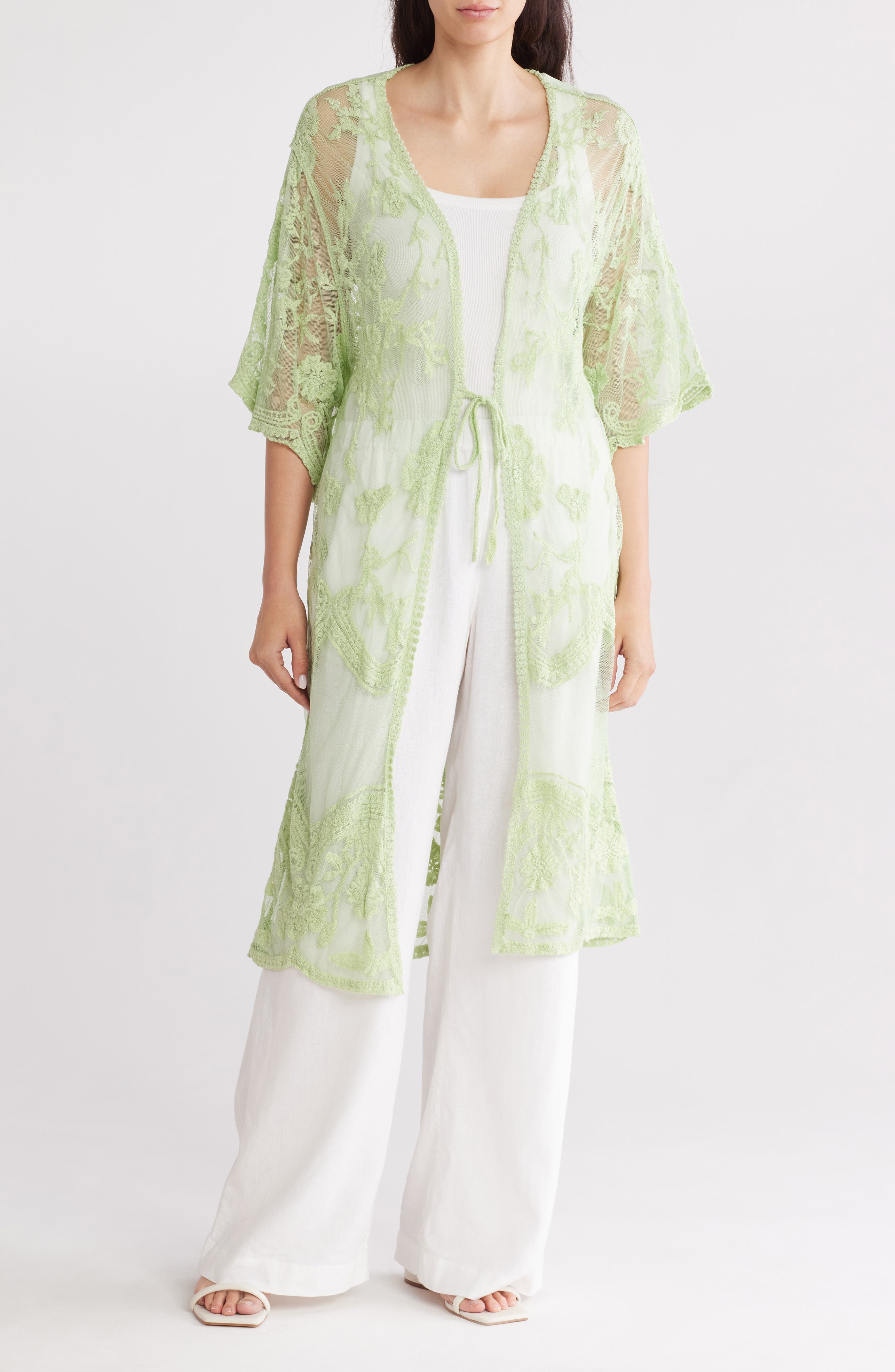 AREA STARS Floral Lace Ruana