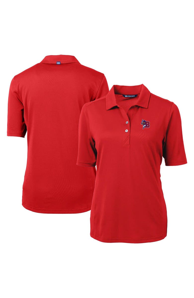 Cutter & Buck Women's Cutter & Buck Red Buffalo Bisons Virtue DryTec Eco Pique Recycled Polo, Main, color, 