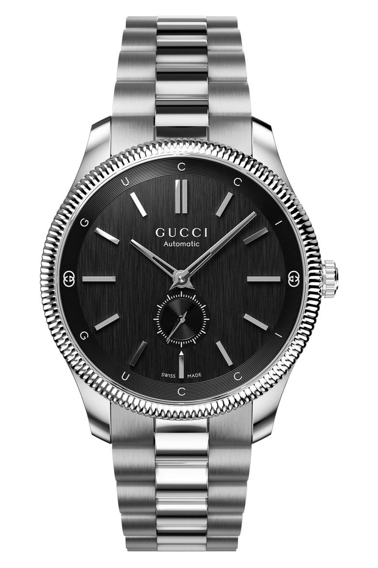 G-Timeless Automatic Bracelet Watch, 40mm, Alternate, color, SILVER